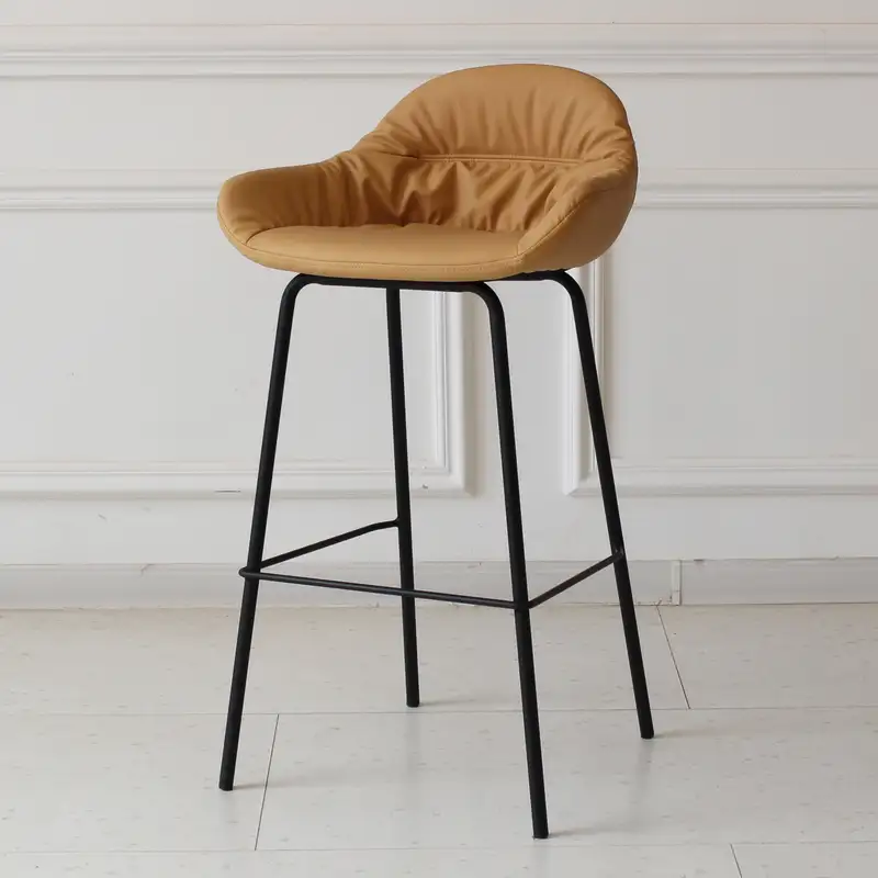 Tabouret de bar gris à dossier