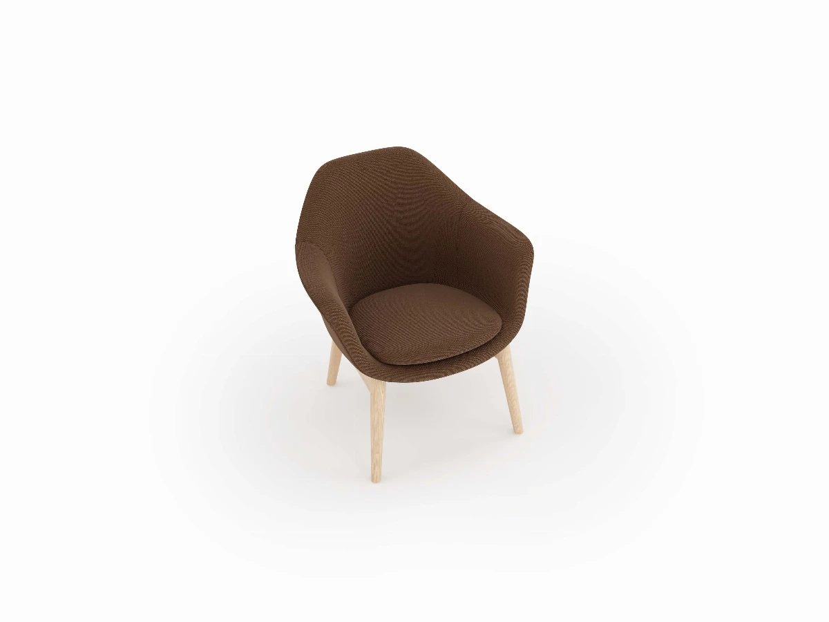 Chaise Elva Wood marron
